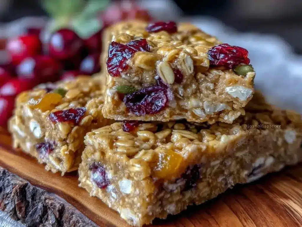 easy chewy nut free granola bars - featured image