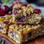 easy chewy nut free granola bars - featured image