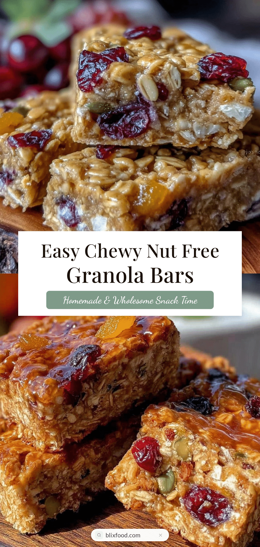 easy chewy nut free granola bars recipe