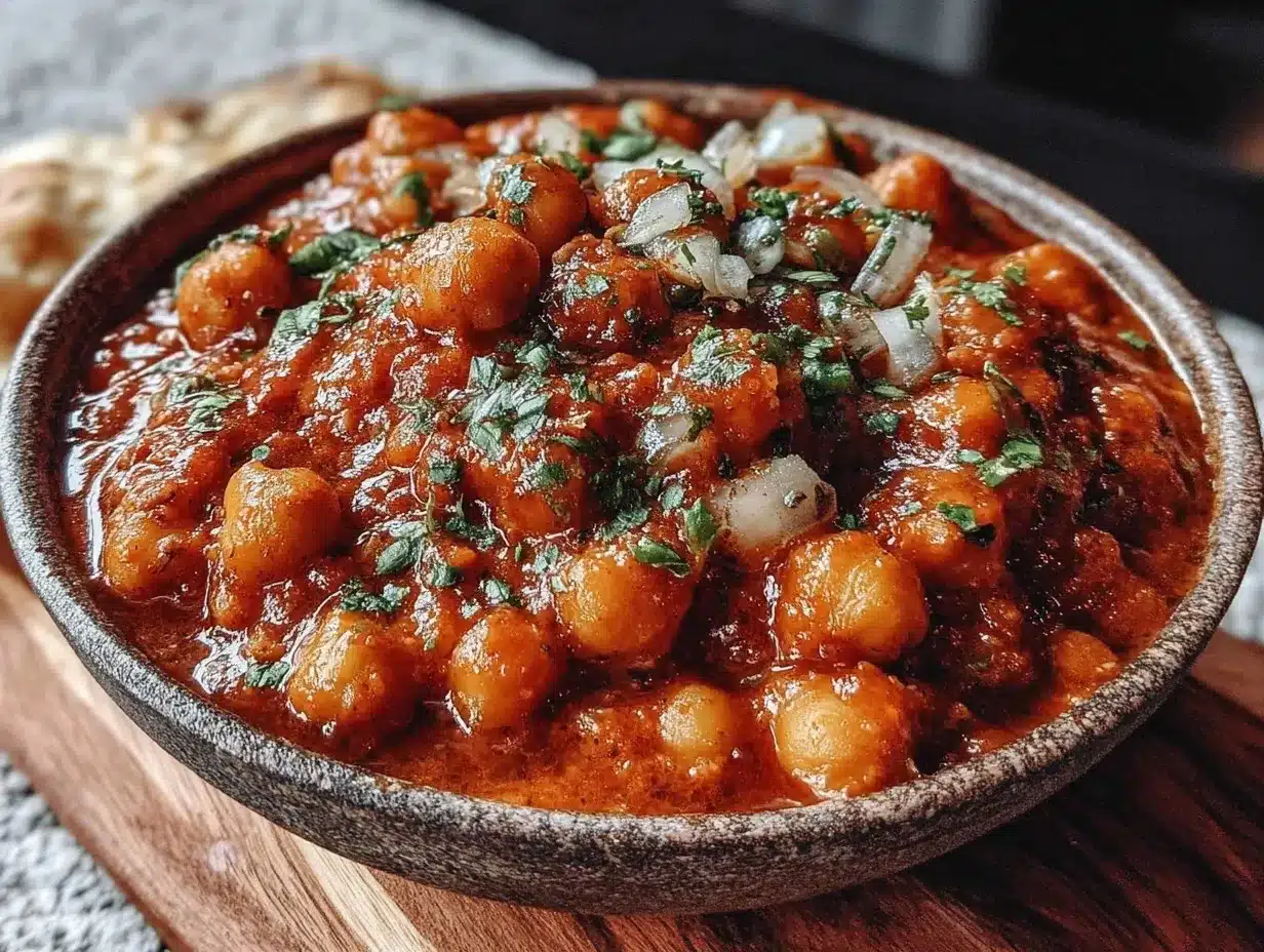 easy creamy chickpea curry preparation steps