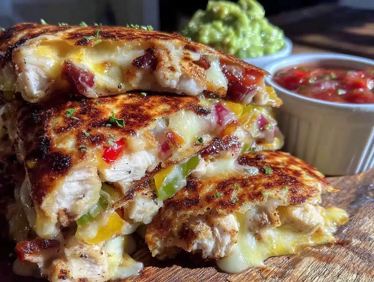 easy crispy quick chicken quesadillas preparation steps