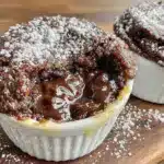 easy decadent chocolate lava cake for two - featured image
