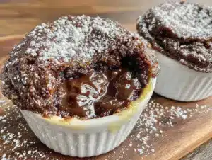 easy decadent chocolate lava cake for two - featured image