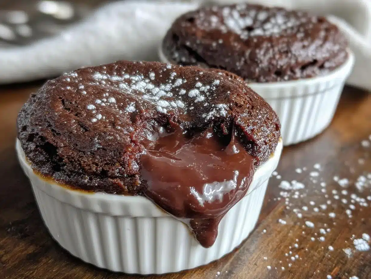 easy decadent chocolate lava cake for two preparation steps