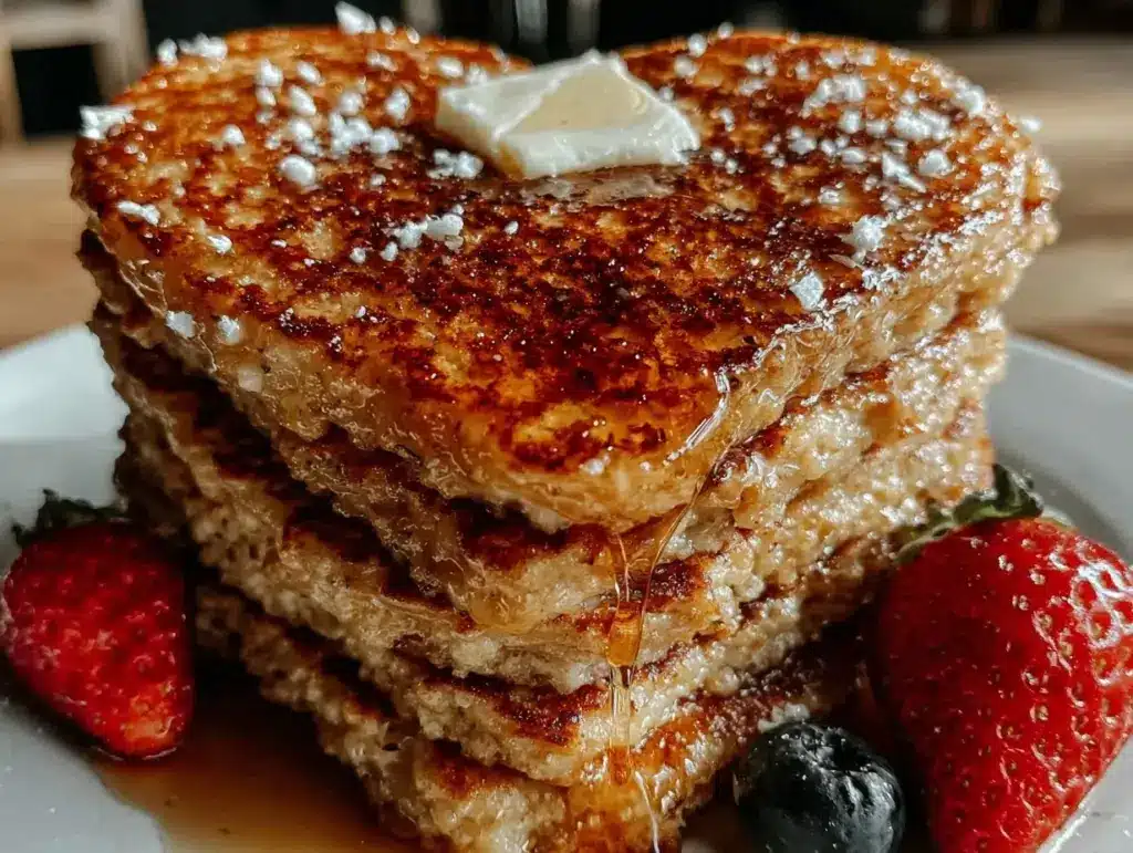 easy fluffy heart shaped pancakes - featured image