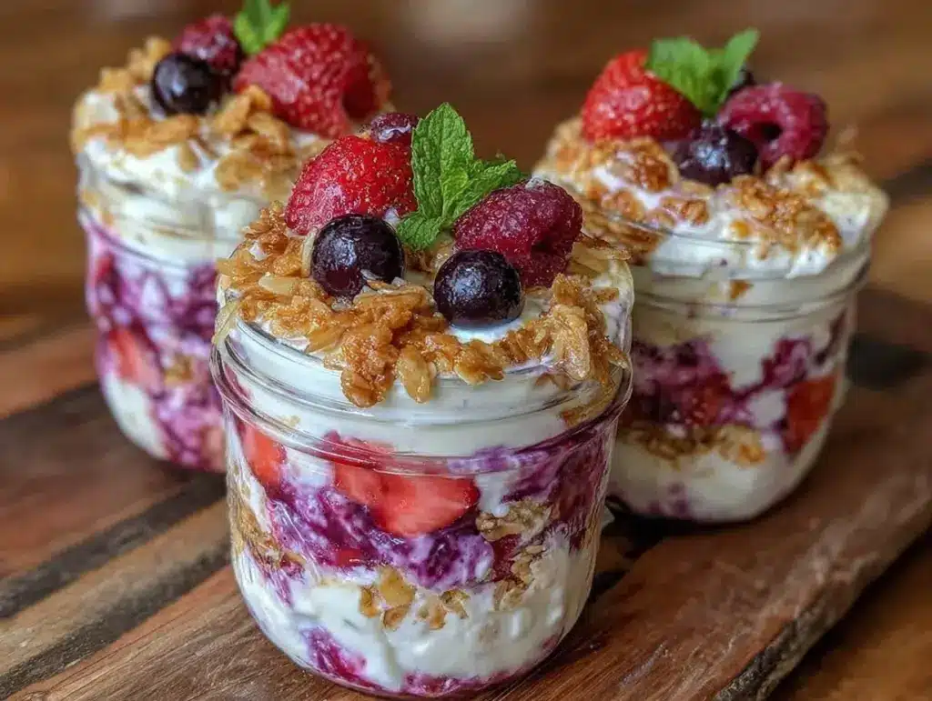 easy greek yogurt parfait meal prep - featured image