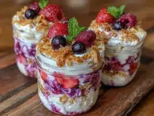 easy greek yogurt parfait meal prep - featured image