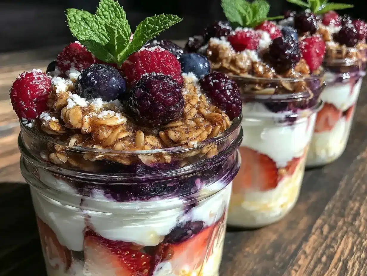 easy greek yogurt parfait meal prep preparation steps