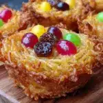 festive bird nest cookies - featured image