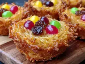 festive bird nest cookies - featured image