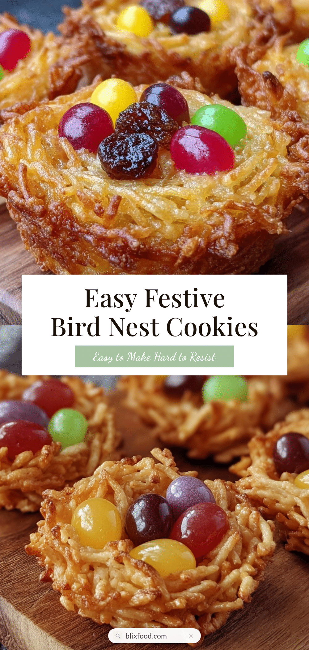 festive bird nest cookies recipe