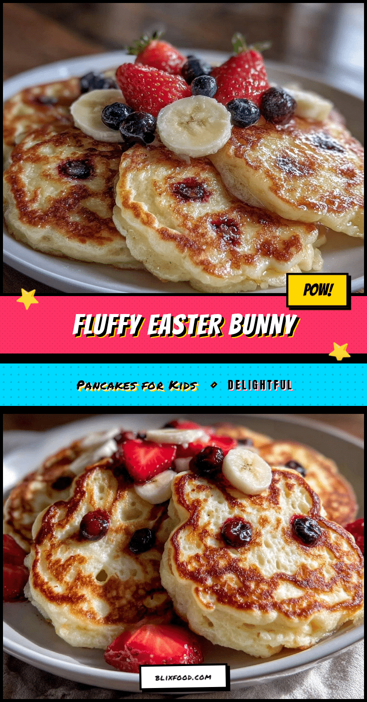 fluffy Easter bunny pancakes recipe