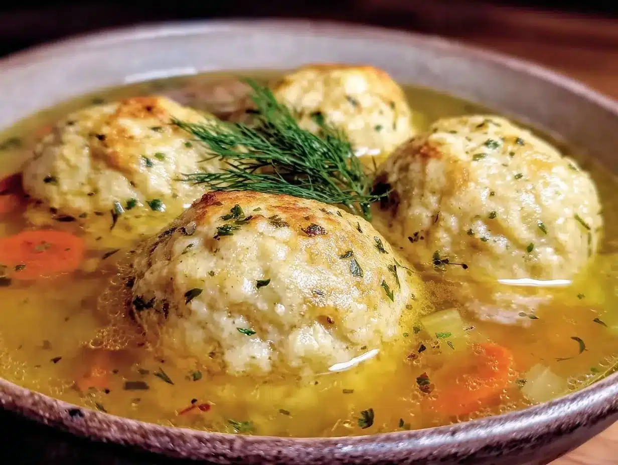 fluffy homemade matzo ball soup preparation steps