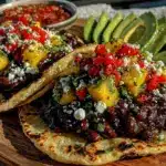 fresh black bean tacos - featured image
