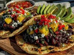 fresh black bean tacos - featured image
