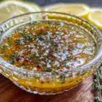 fresh homemade lemon vinaigrette dressing recipe - featured image