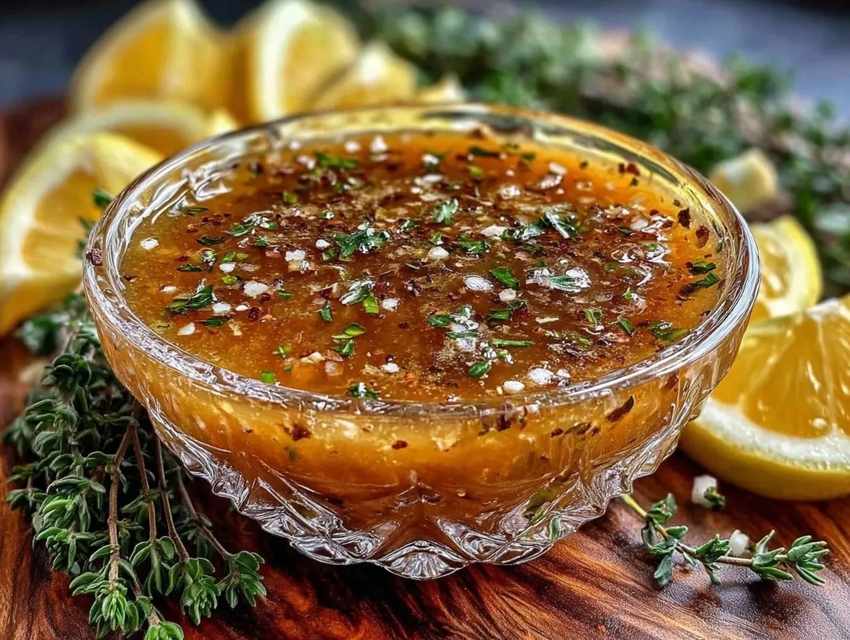 fresh homemade lemon vinaigrette dressing recipe preparation steps