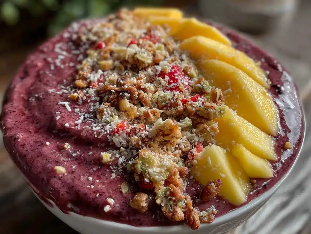 fresh smoothie bowl preparation steps