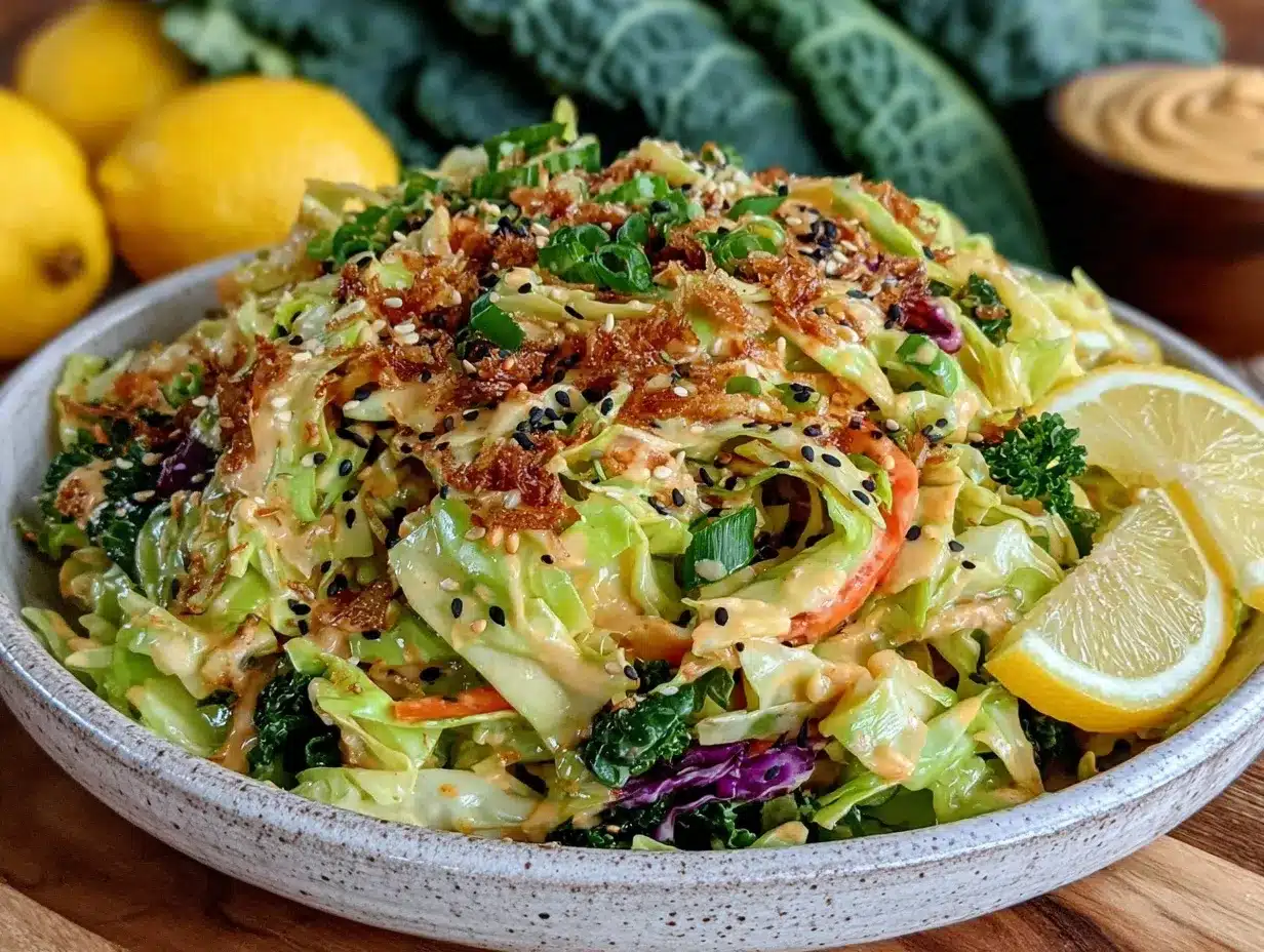 fresh vegan coleslaw preparation steps