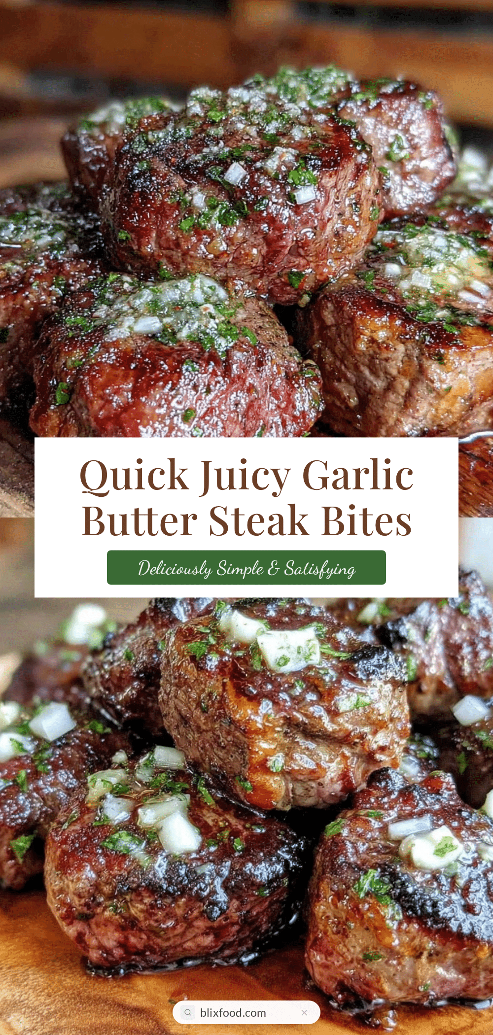 garlic butter steak bites recipe