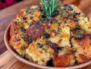 gluten free herb-infused stuffing - featured image