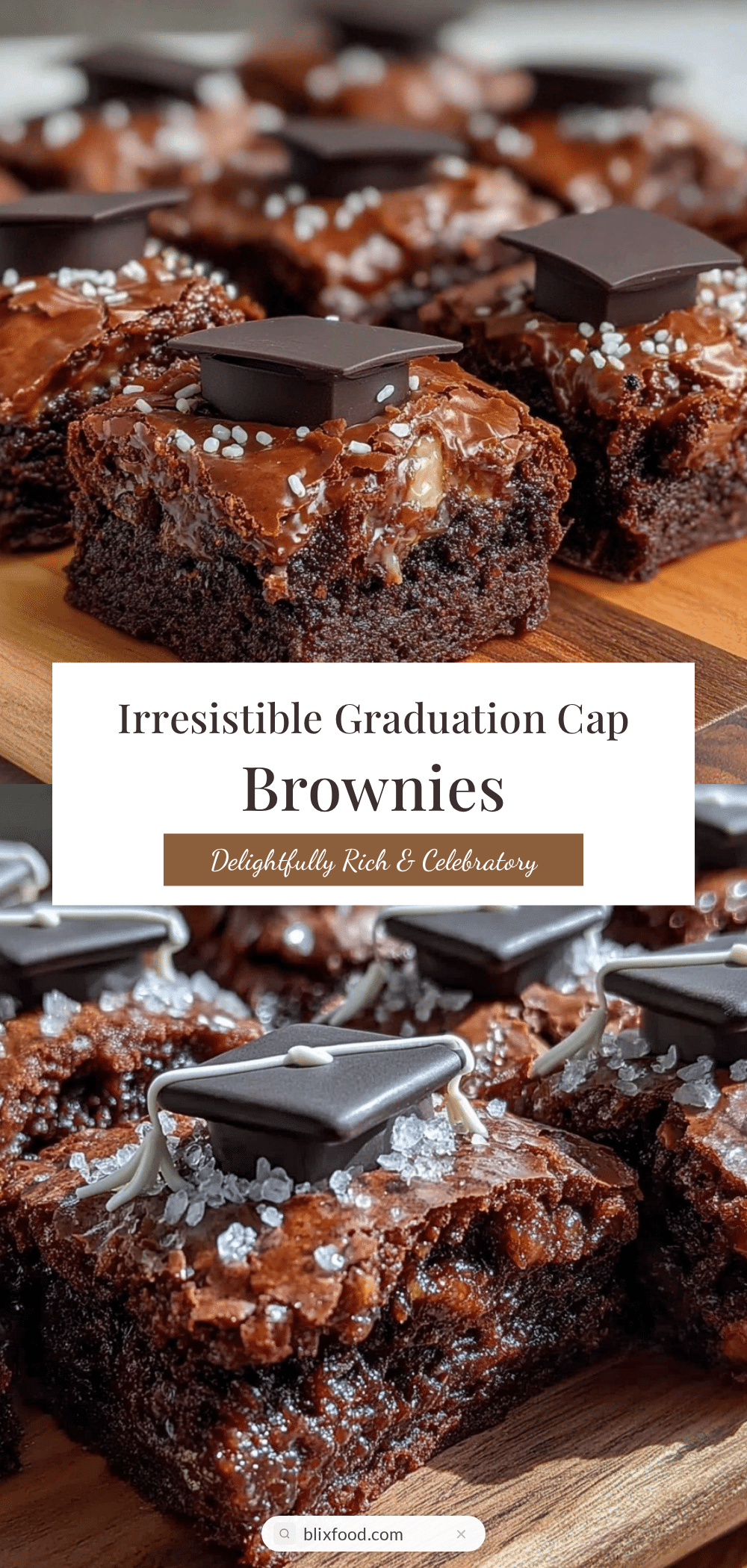 graduation cap brownies recipe
