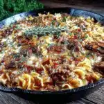 hamburger meat stroganoff skillet - featured image