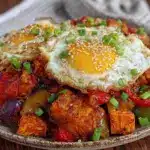 healthy Whole30 breakfast hash with eggs - featured image