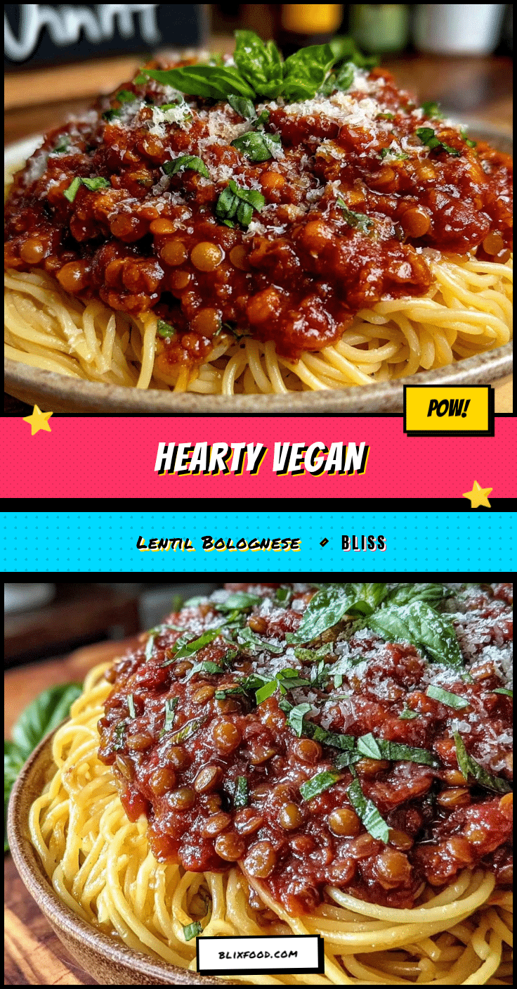 hearty vegan lentil bolognese recipe