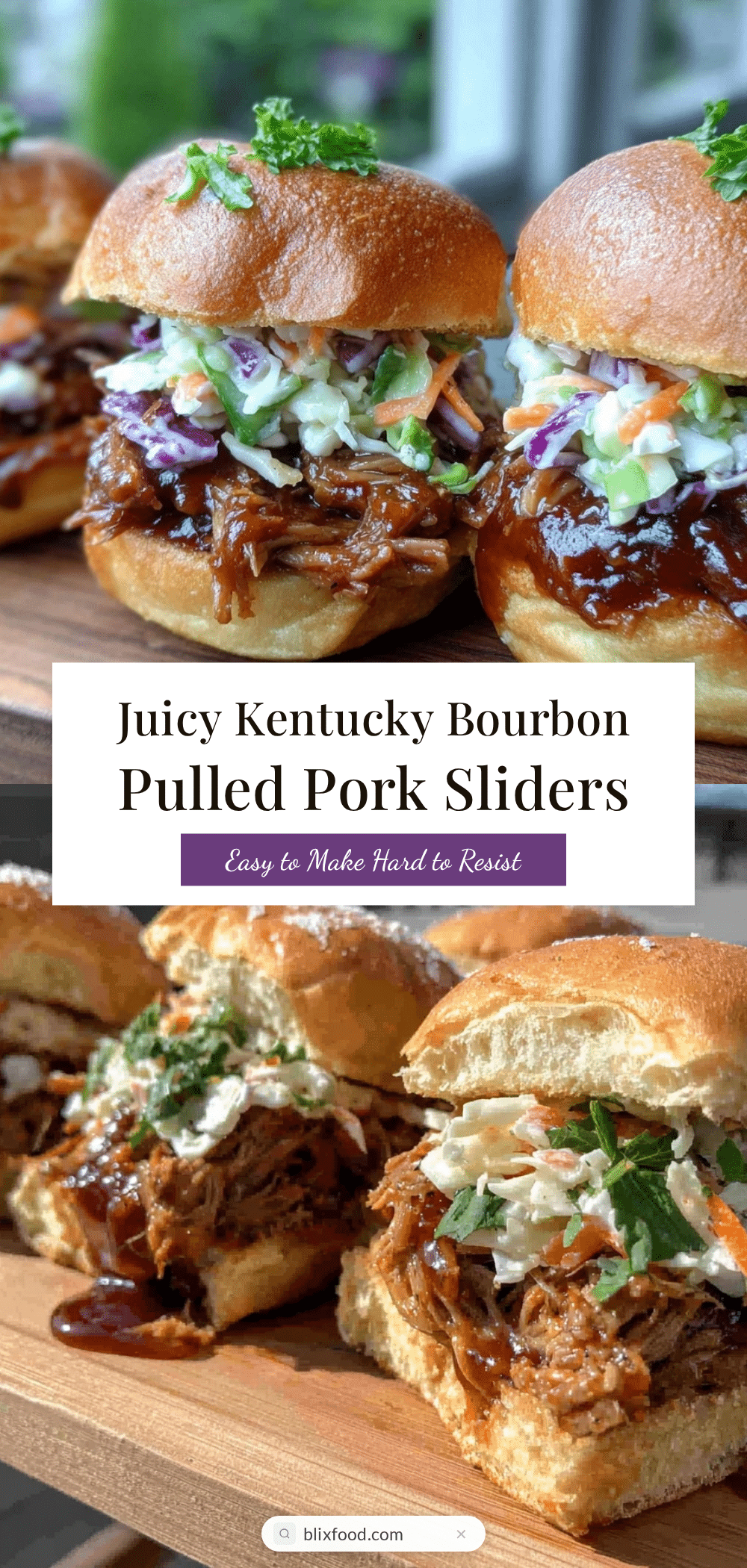 Kentucky bourbon pulled pork sliders recipe