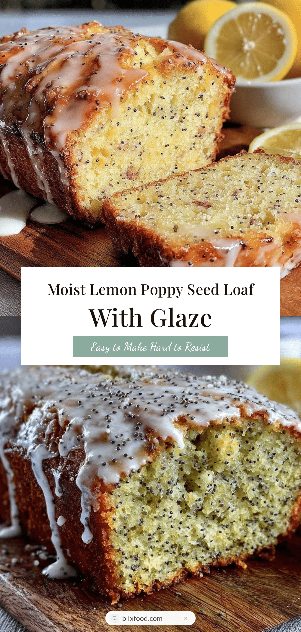 moist lemon poppy seed loaf recipe