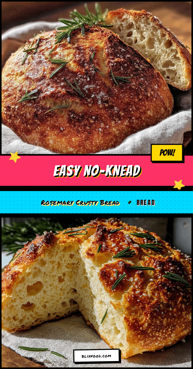 no-knead dutch oven rosemary crusty bread recipe