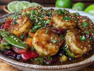 quick shrimp stir fry recipe - featured image