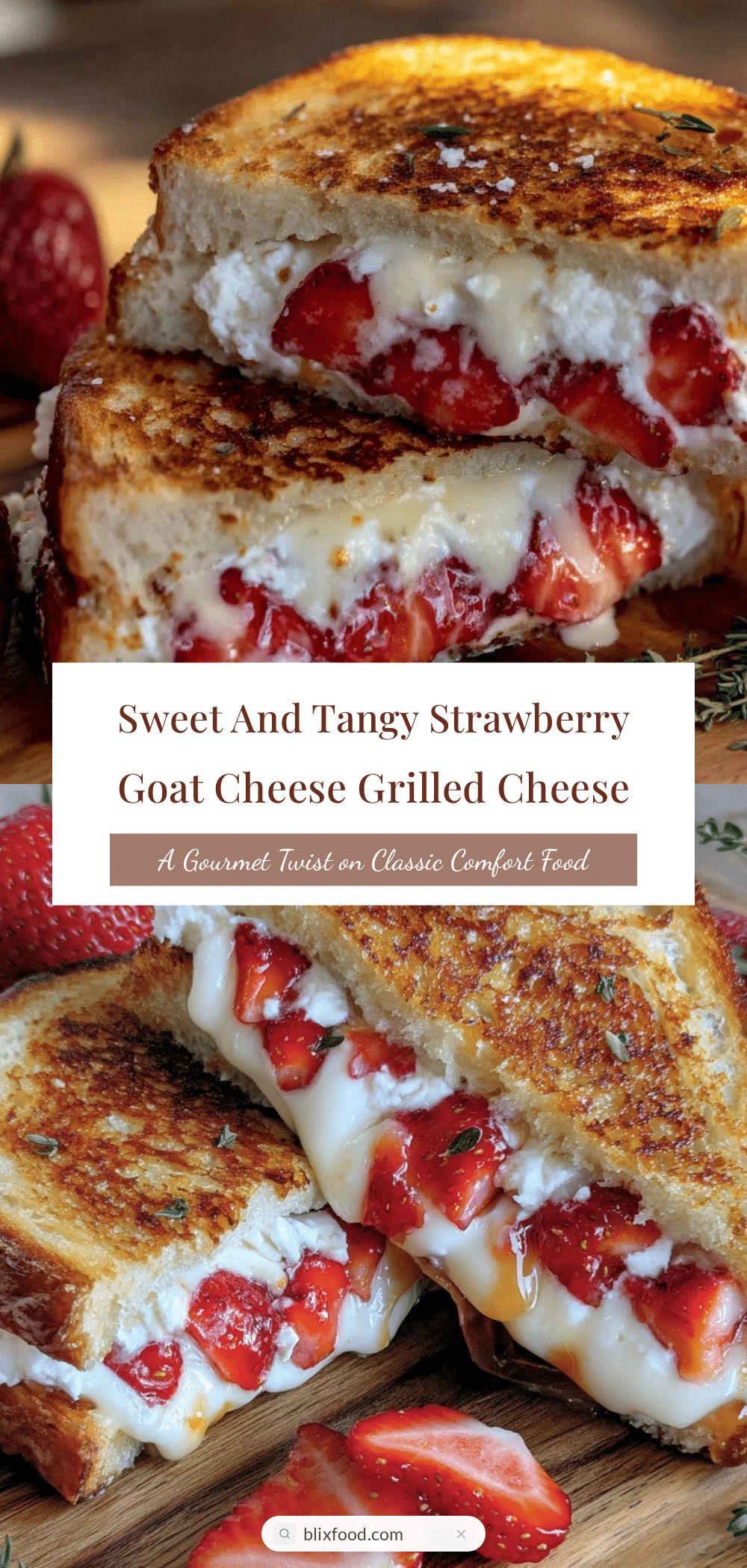 Strawberry Goat Cheese Grilled Cheese recipe