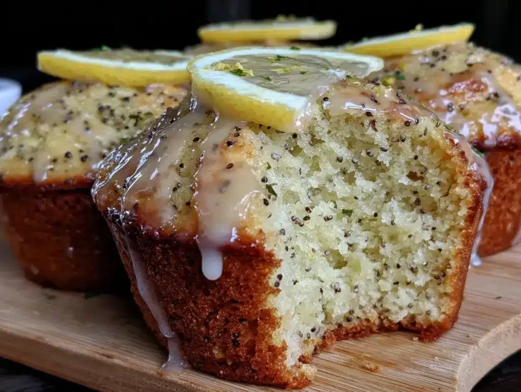 vegan lemon poppy seed muffins - featured image