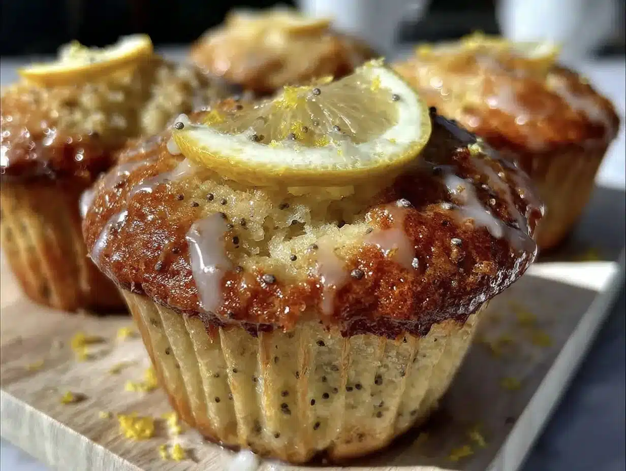vegan lemon poppy seed muffins preparation steps