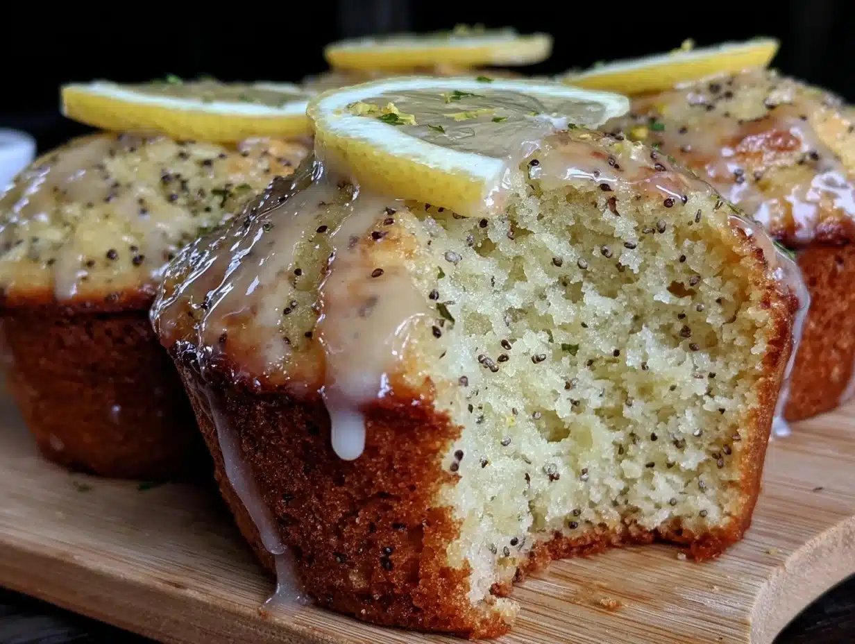 vegan lemon poppy seed muffins - featured image