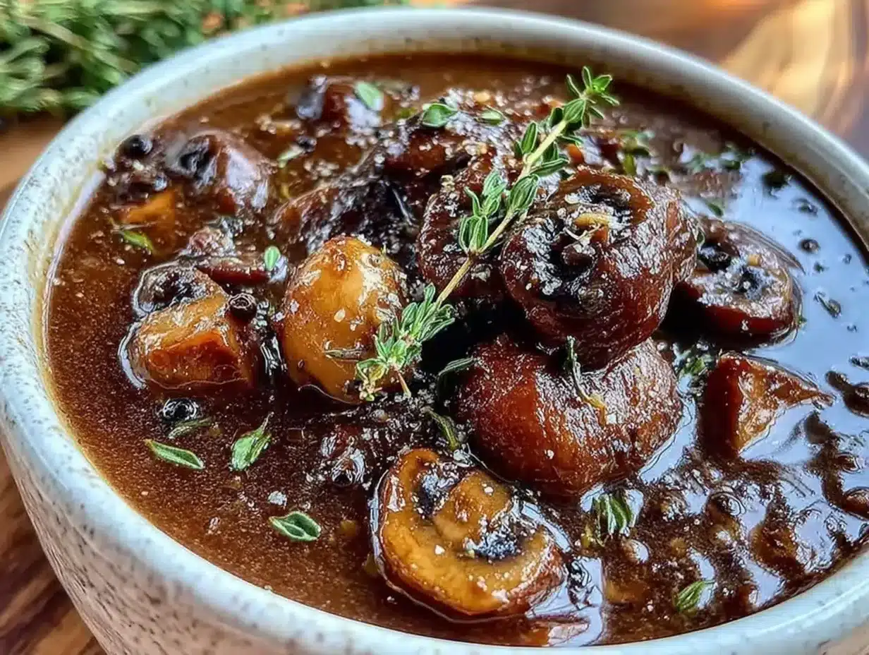 vegan mushroom gravy preparation steps