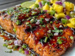 BBQ honey mustard grilled salmon - featured image