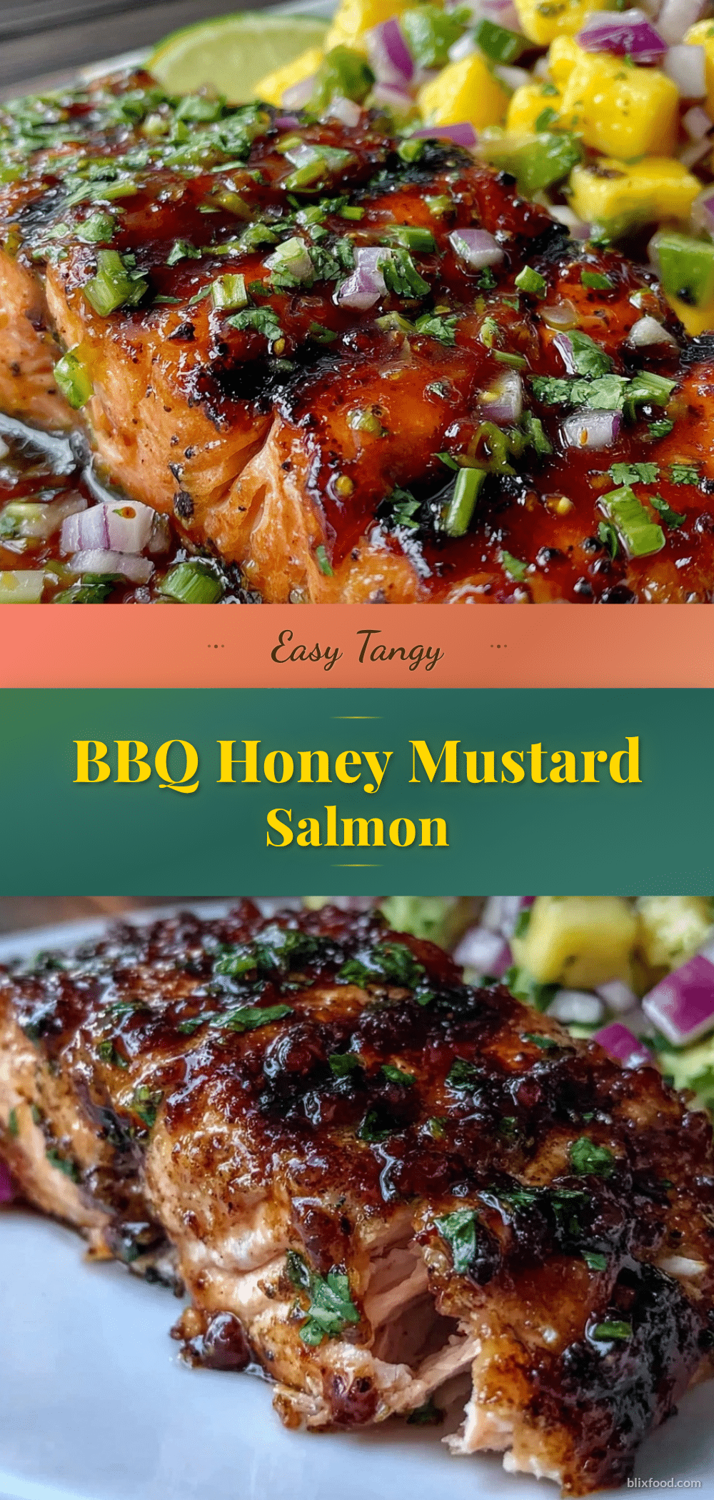 BBQ honey mustard grilled salmon recipe
