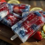 blue raspberry lemonade popsicles - featured image