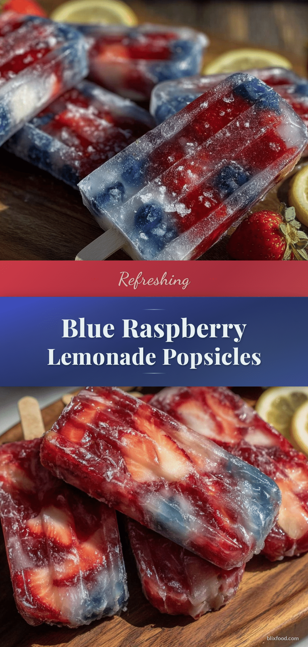 blue raspberry lemonade popsicles recipe