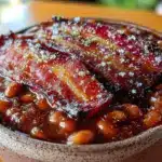 bourbon brown sugar baked beans - featured image