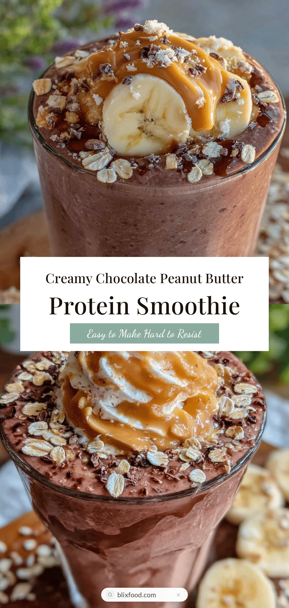 creamy chocolate peanut butter protein smoothie recipe