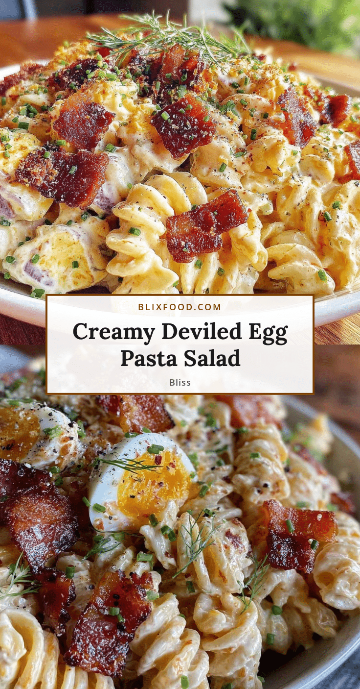 creamy deviled egg pasta salad recipe