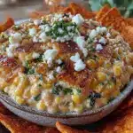 creamy grilled elote corn dip - featured image