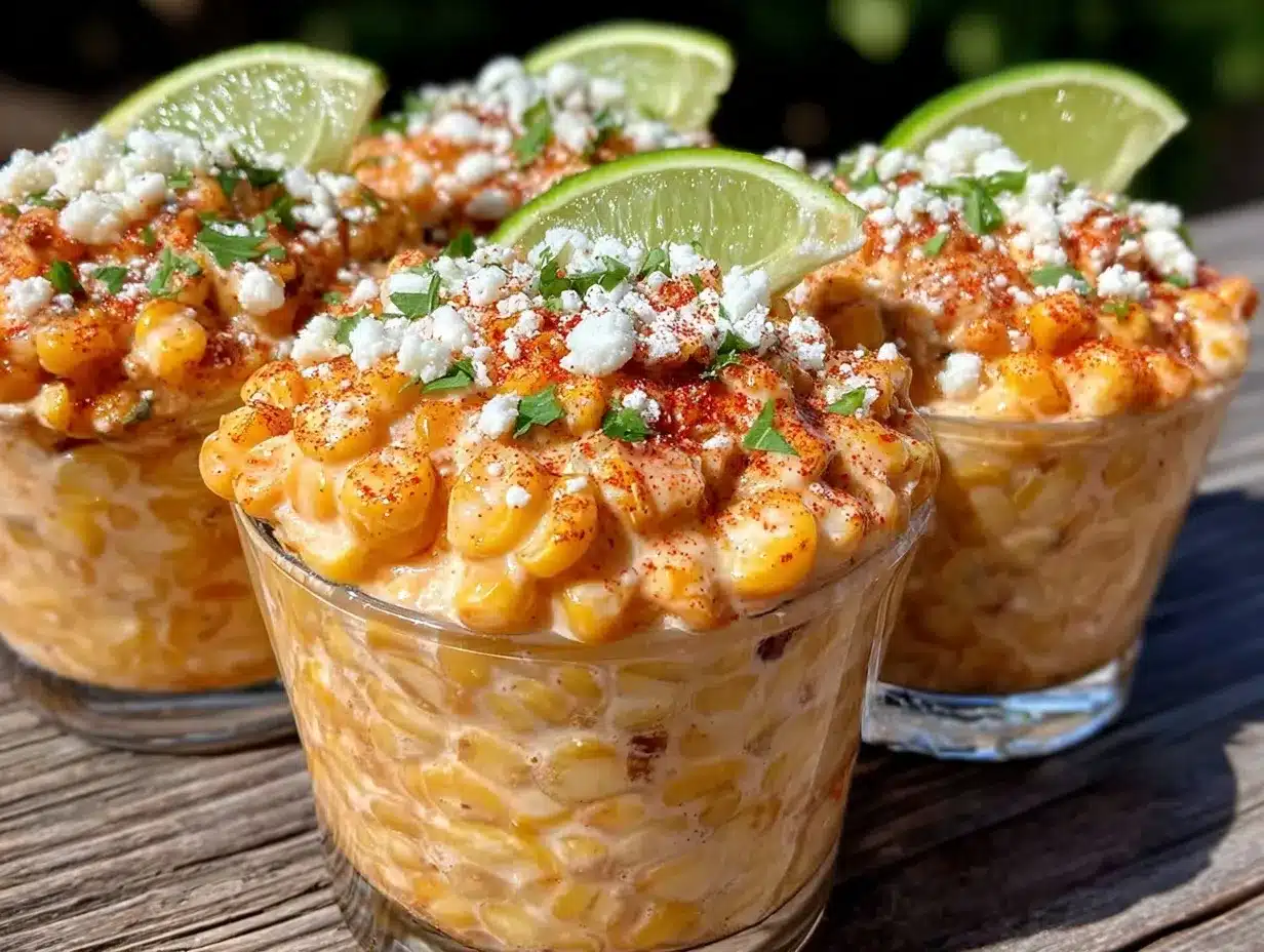 Creamy Mexican Street Corn Esquites Cups preparation steps