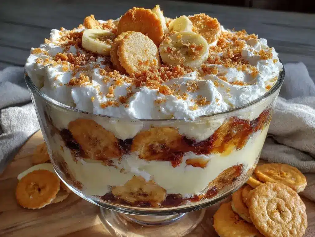 creamy no-bake banana pudding trifle - featured image