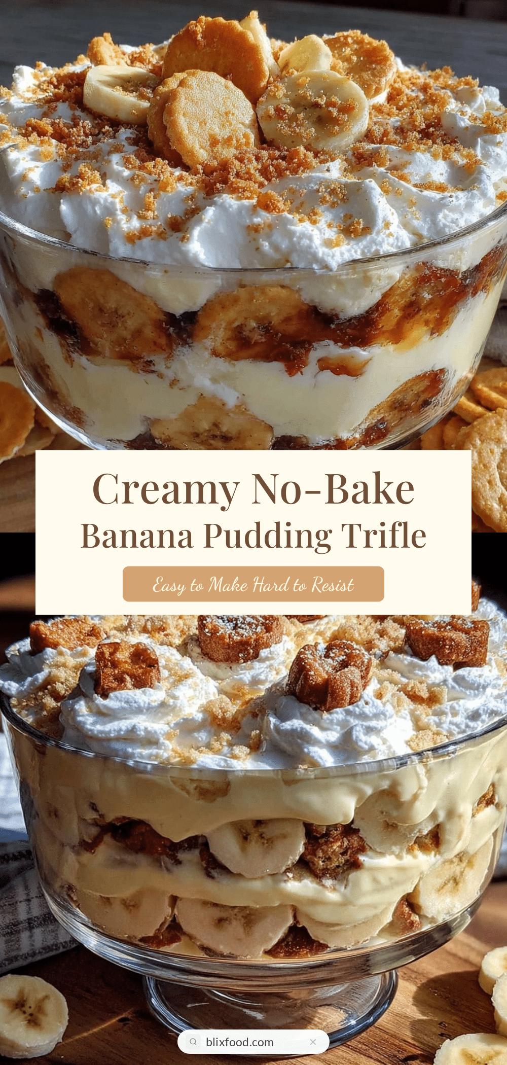 creamy no-bake banana pudding trifle recipe