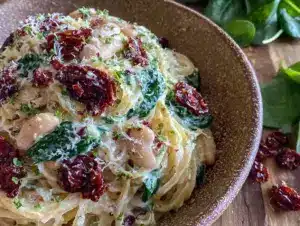 Creamy One-Pot Tuscan White Bean and Spinach Pasta - featured image